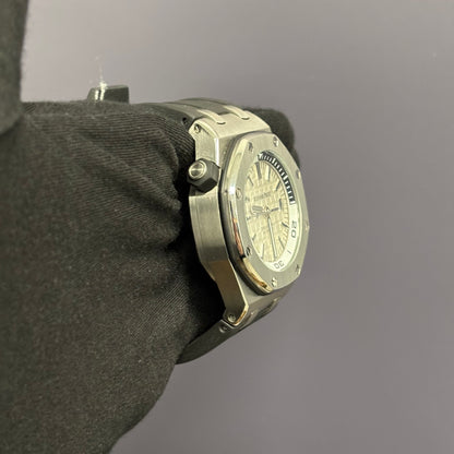 Audemars Piguet Royal Oak 42mm Black Dial Watch Ref# 15710ST.OO.A002CA.02 - Happy Jewelers Fine Jewelry Lifetime Warranty