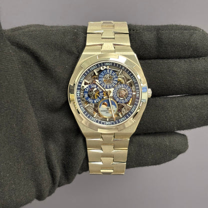 Vacheron Constantin Overseas 41.5mm Openwork Dial Watch Ref# 4300V/120G-B946 - Happy Jewelers Fine Jewelry Lifetime Warranty