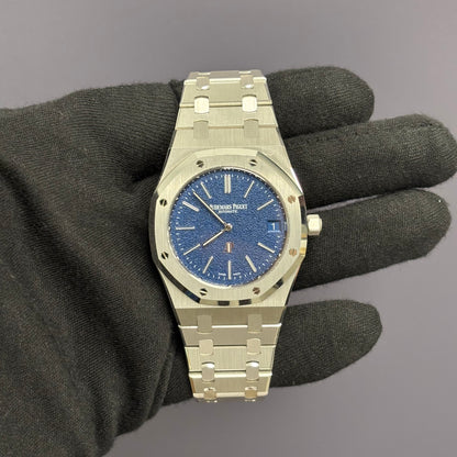 Audemars Piguet Royal Oak 39mm Blue Dial Watch Ref# 16202BC.OO.1240BC.02 - Happy Jewelers Fine Jewelry Lifetime Warranty