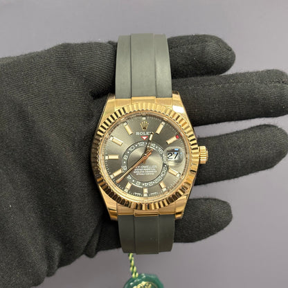Rolex Sky-Dweller 42mm Rhodium Dial Watch Ref# 326235 - Happy Jewelers Fine Jewelry Lifetime Warranty