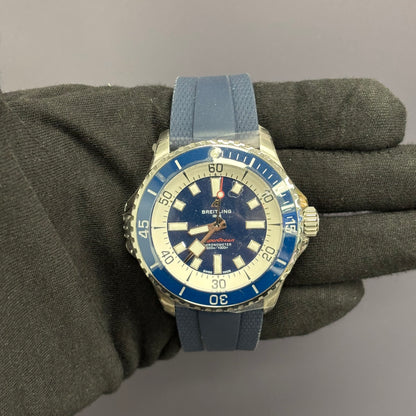 Breitling Superocean 46mm Blue Dial Watch Ref# A17378 - Happy Jewelers Fine Jewelry Lifetime Warranty