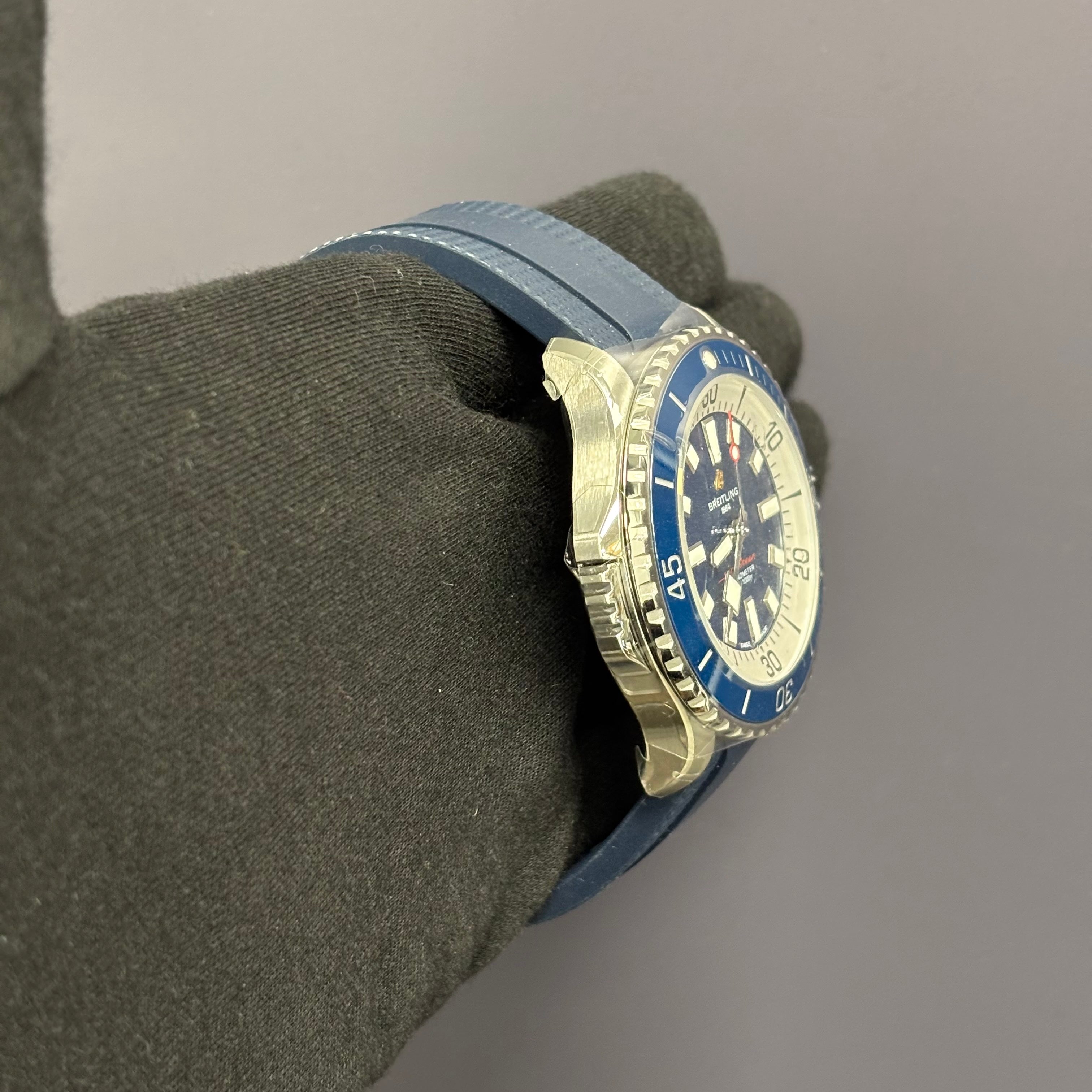 Breitling Superocean 46mm Blue Dial Watch Ref# A17378 - Happy Jewelers Fine Jewelry Lifetime Warranty