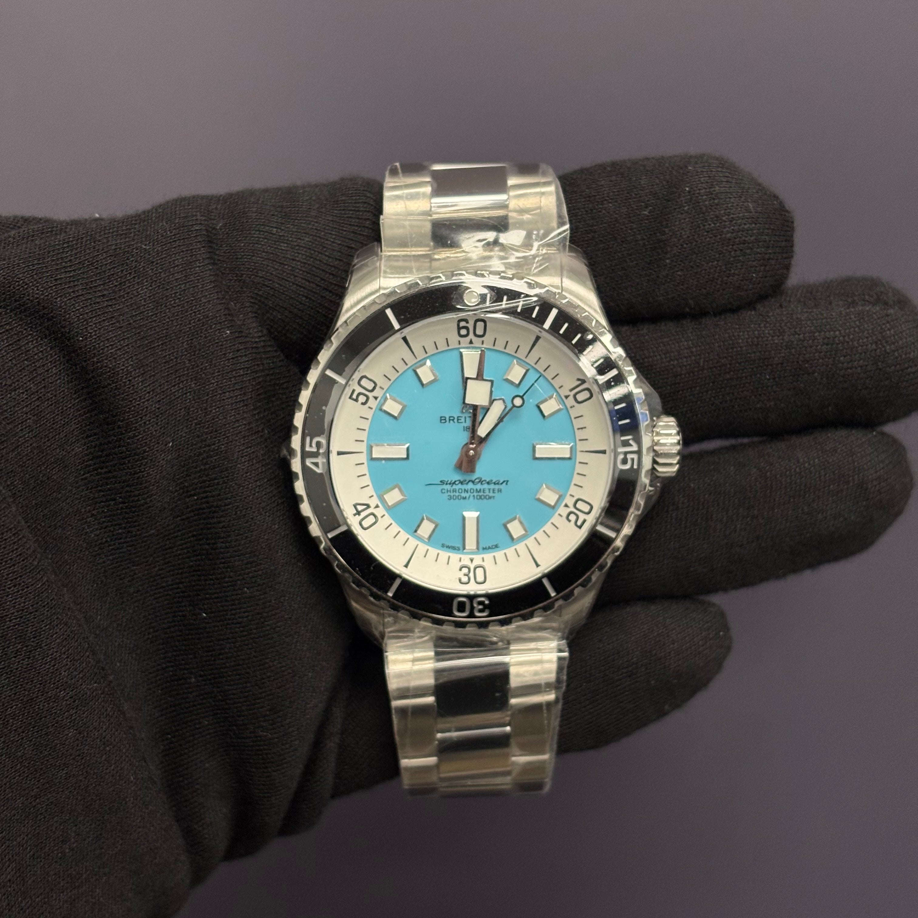 Breitling Superocean 44mm Black Dial Watch Ref# A17376 - Happy Jewelers Fine Jewelry Lifetime Warranty