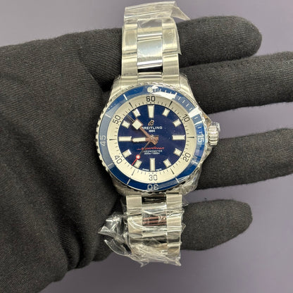 Breitling Superocean 42mm Blue Dial Watch Ref# A17375 - Happy Jewelers Fine Jewelry Lifetime Warranty