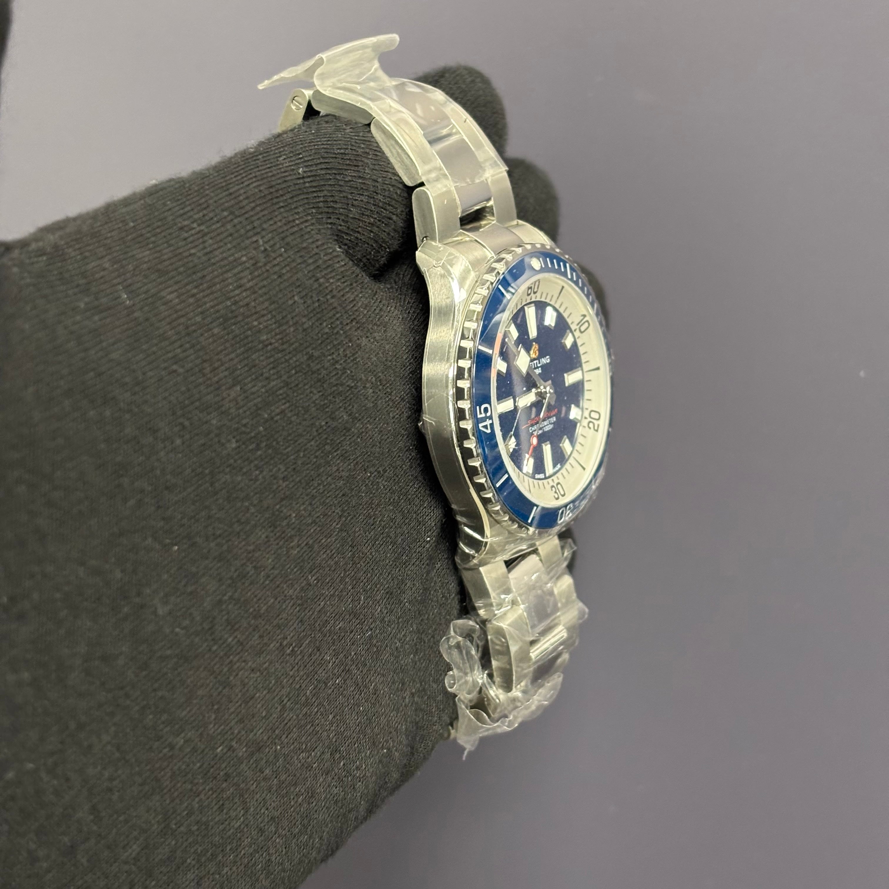 Breitling Superocean 42mm Blue Dial Watch Ref# A17375 - Happy Jewelers Fine Jewelry Lifetime Warranty