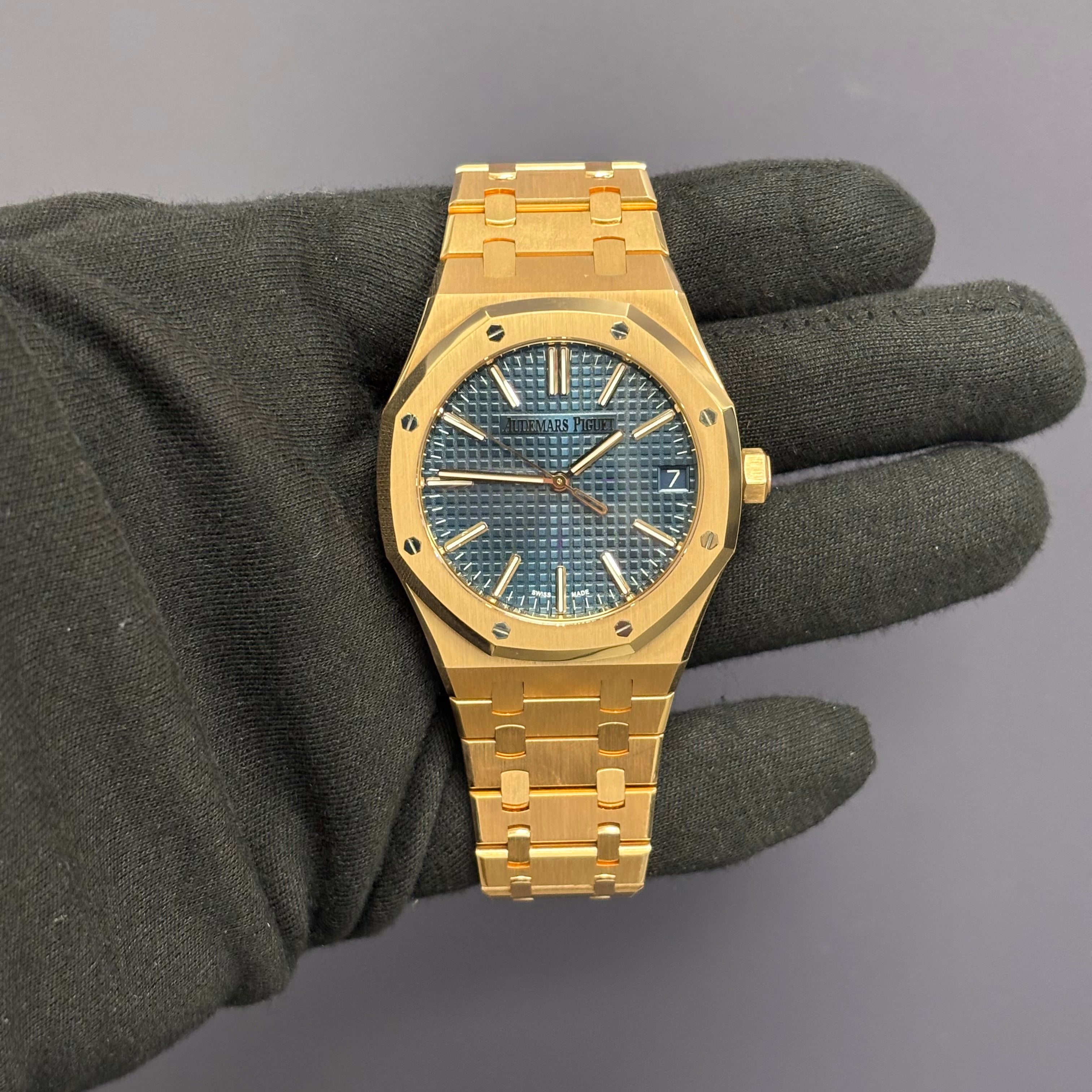 Audemars Piguet Royal Oak 41mm Blue Dial Watch Ref# 15510OR.OO.1320OR.03 - Happy Jewelers Fine Jewelry Lifetime Warranty