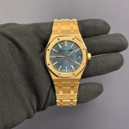 Audemars Piguet Royal Oak 41mm Blue Dial Watch Ref# 15510OR.OO.1320OR.03 - Happy Jewelers Fine Jewelry Lifetime Warranty