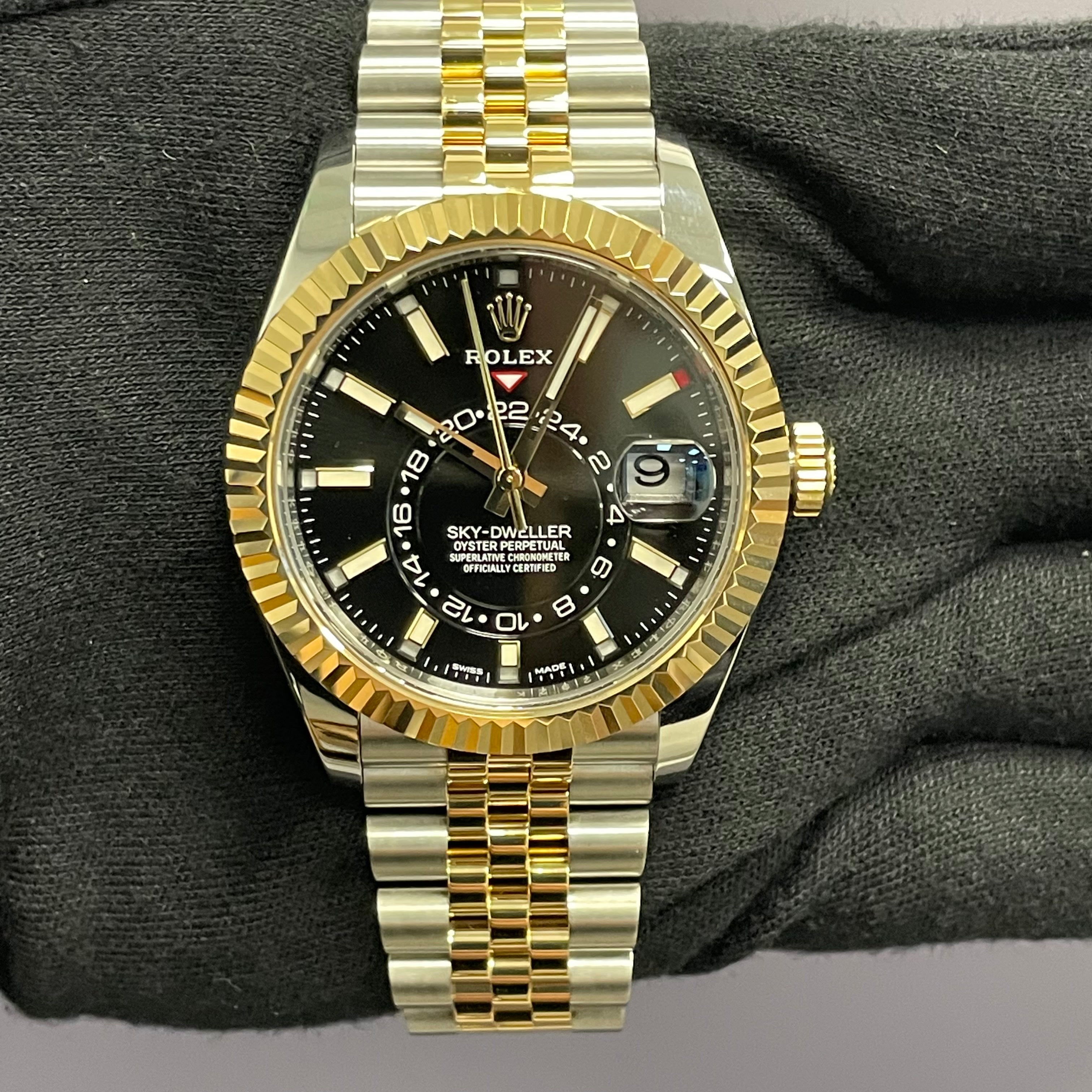 Rolex Sky-Dweller 42mm Black Dial Watch Ref# 326933 - Happy Jewelers Fine Jewelry Lifetime Warranty