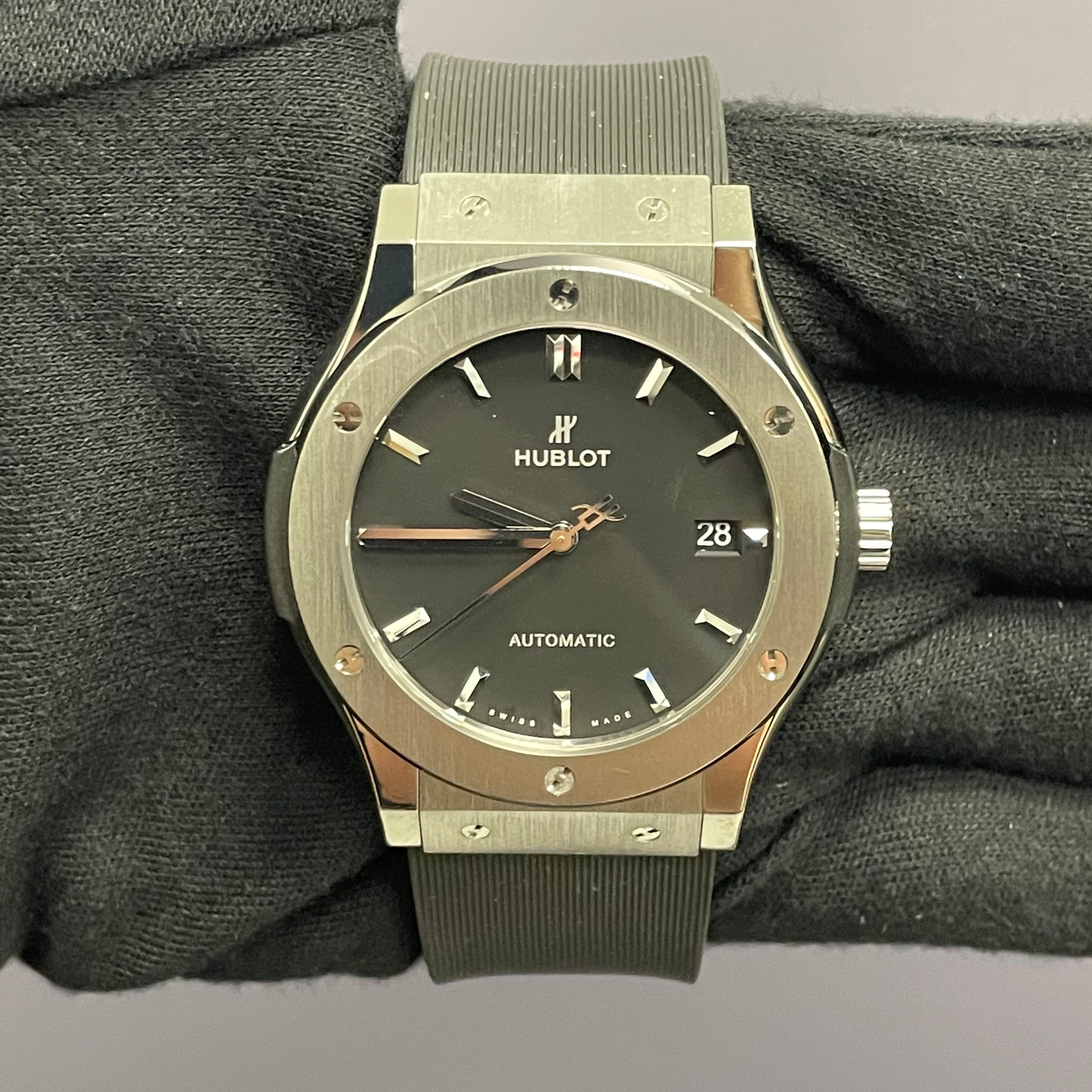 Hublot Classic Fusion 42mm Black Dial Watch Ref# 542.NX.1171.RX - Happy Jewelers Fine Jewelry Lifetime Warranty