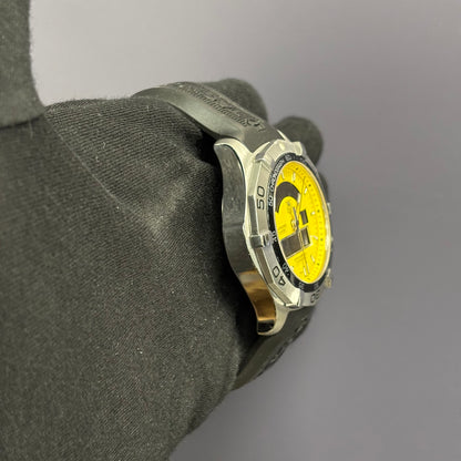 Tag Heuer Aquaracer 43mm Yellow Dial Watch Ref# CAF1011 - Happy Jewelers Fine Jewelry Lifetime Warranty