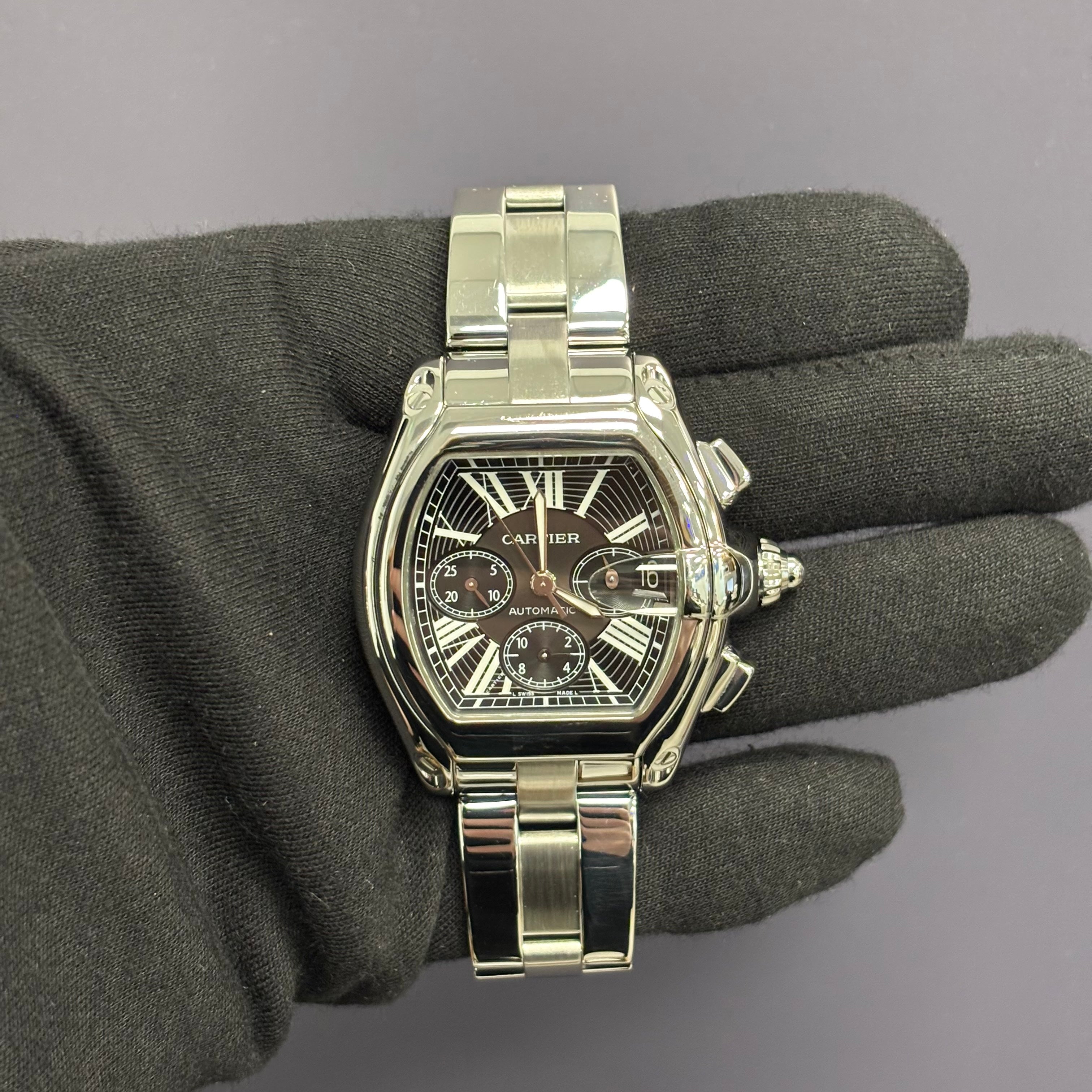 Cartier Roadster 43mm Black Dial Watch Ref# W62020X6 - Happy Jewelers Fine Jewelry Lifetime Warranty