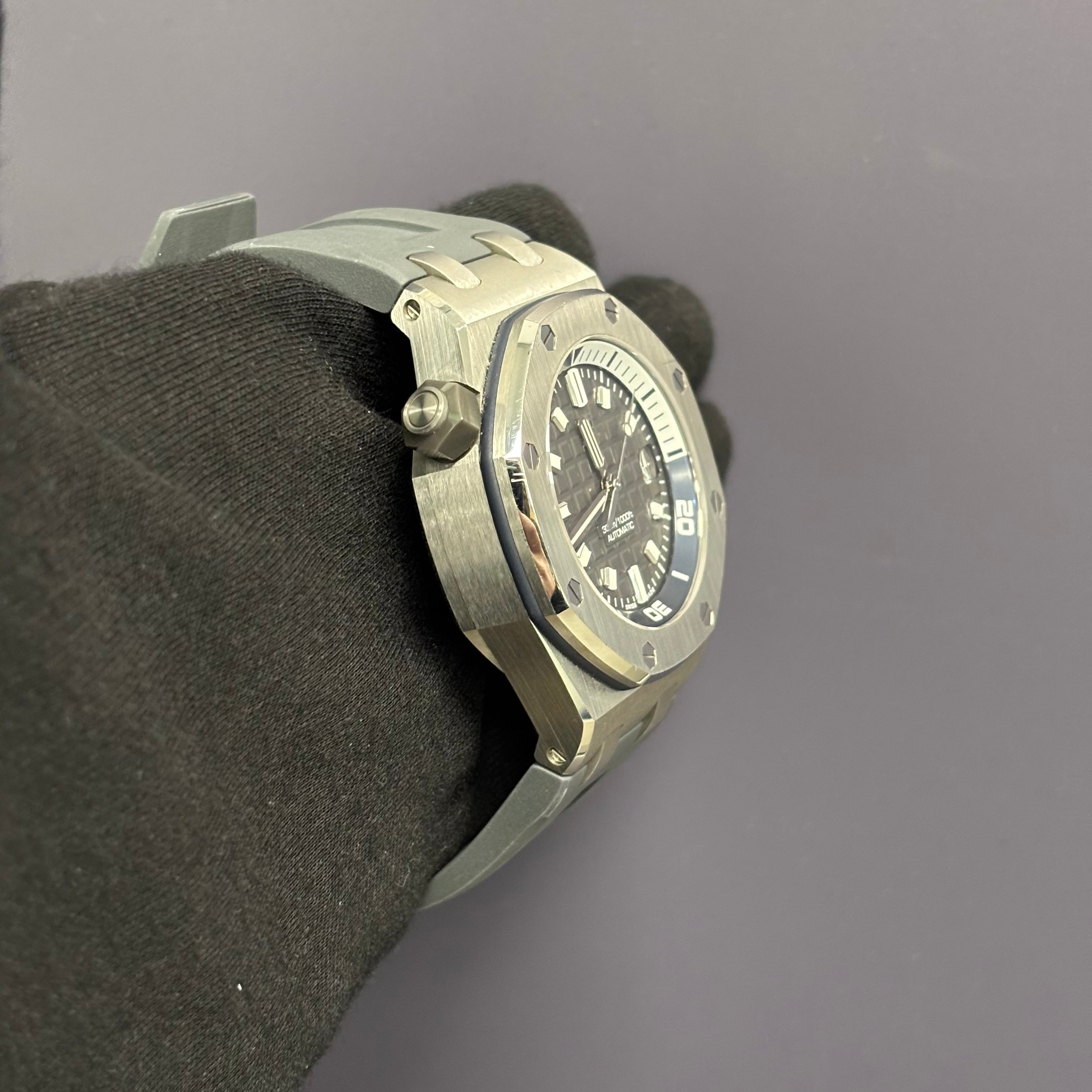 Audemars Piguet Royal Oak 42mm Grey Dial Watch Ref# 15720ST.OO.A009CA.01 - Happy Jewelers Fine Jewelry Lifetime Warranty