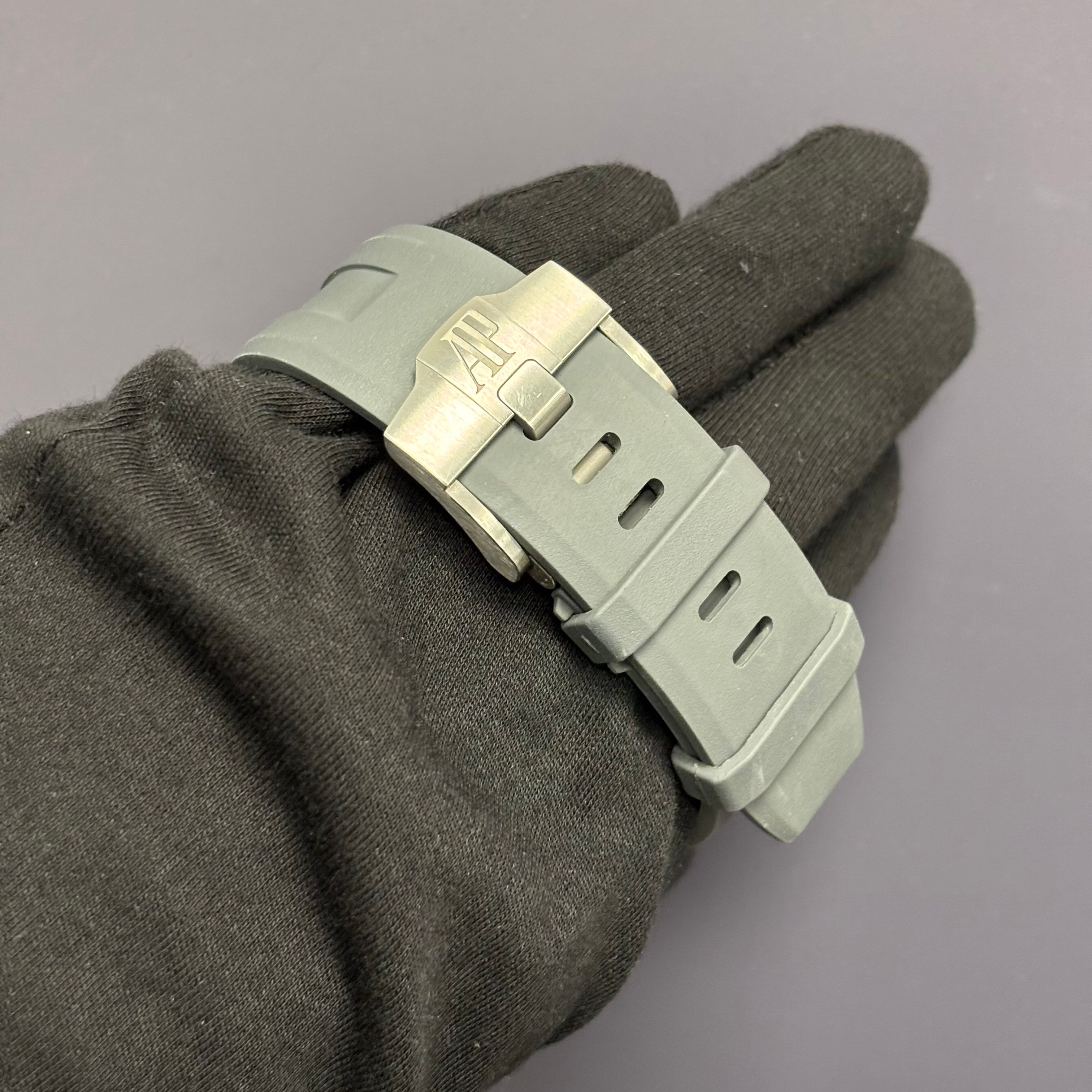 Audemars Piguet Royal Oak 42mm Grey Dial Watch Ref# 15720ST.OO.A009CA.01 - Happy Jewelers Fine Jewelry Lifetime Warranty