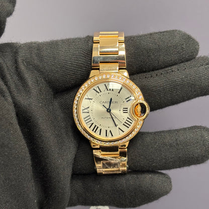 Cartier Ballon Bleu 33mm Silver Dial Watch Ref# WJBB0036 - Happy Jewelers Fine Jewelry Lifetime Warranty