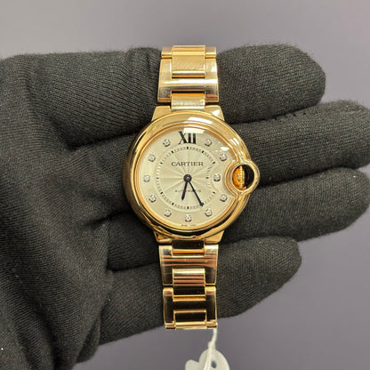 Cartier Ballon Bleu 33mm Silver Dial Watch Ref# WE902062 - Happy Jewelers Fine Jewelry Lifetime Warranty