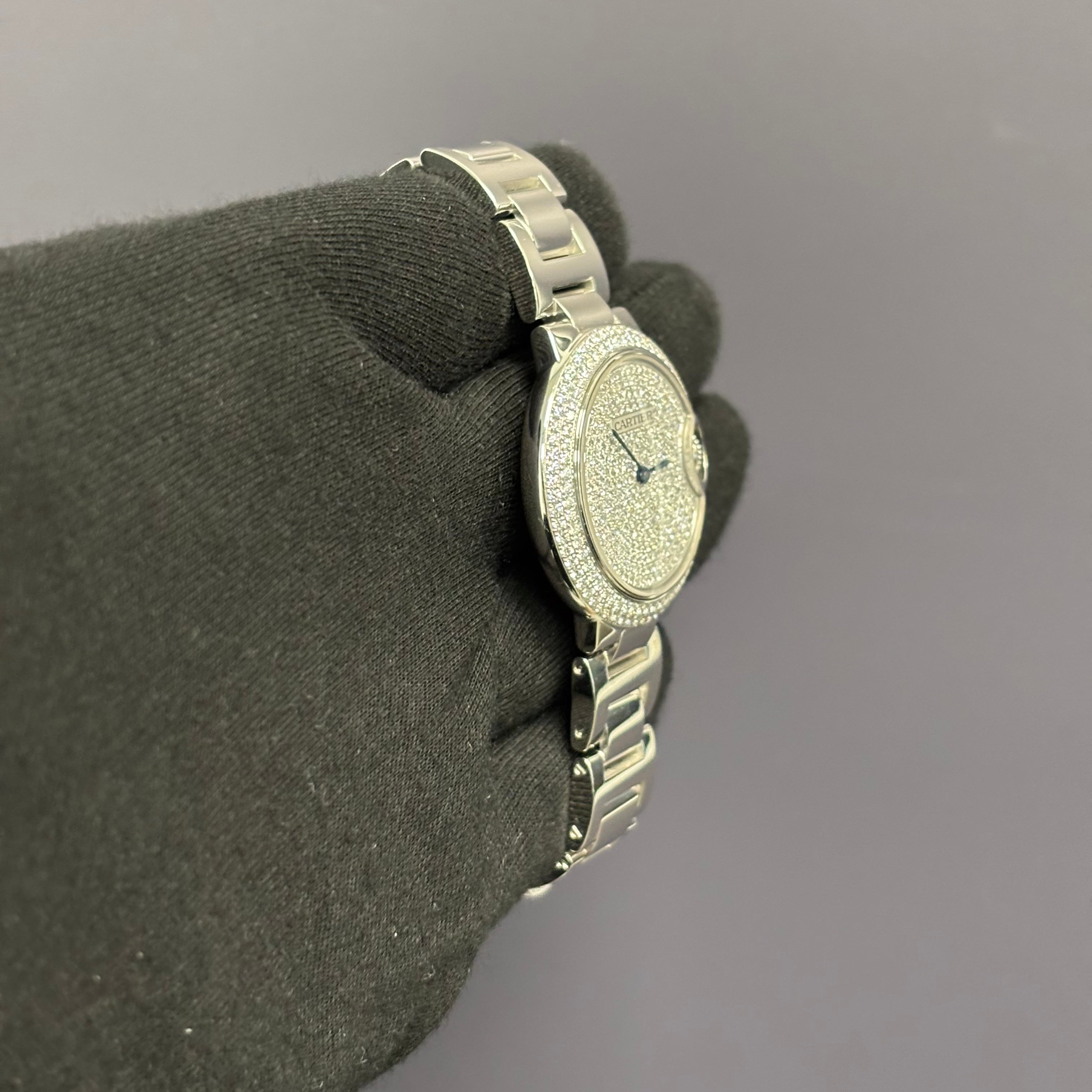 Cartier Ballon Bleu 33mm Pave Dial Watch Ref# WE902048 - Happy Jewelers Fine Jewelry Lifetime Warranty