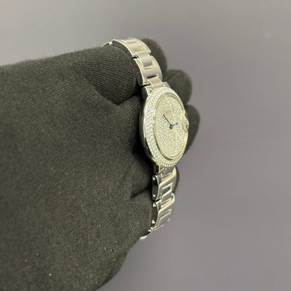 Cartier Ballon Bleu 33mm Pave Dial Watch Ref# WE902048 - Happy Jewelers Fine Jewelry Lifetime Warranty