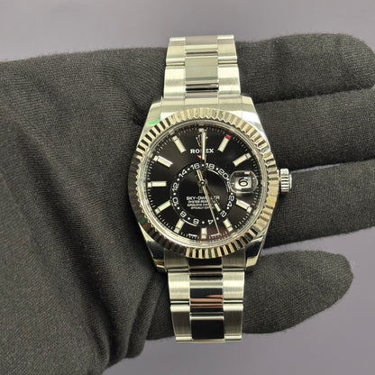 Rolex Sky-Dweller 42mm Black Dial Ref# 326934 - Happy Jewelers Fine Jewelry Lifetime Warranty