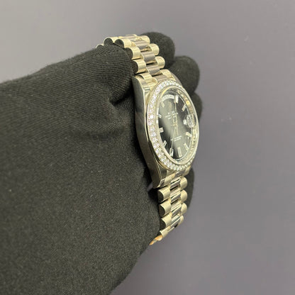 Rolex Day-Date 40mm Black Dial Watch Ref# 228349RBR - Happy Jewelers Fine Jewelry Lifetime Warranty