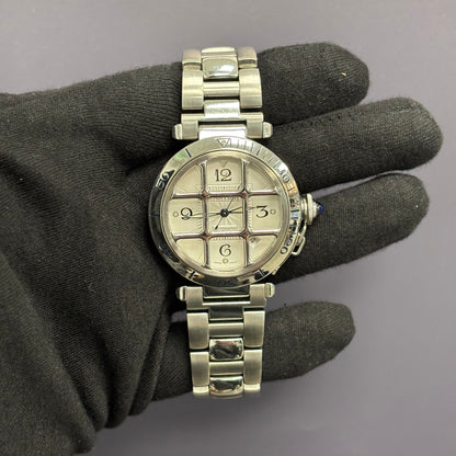 Cartier Pasha 38mm Silver Dial Watch Ref# W31040H3 - Happy Jewelers Fine Jewelry Lifetime Warranty