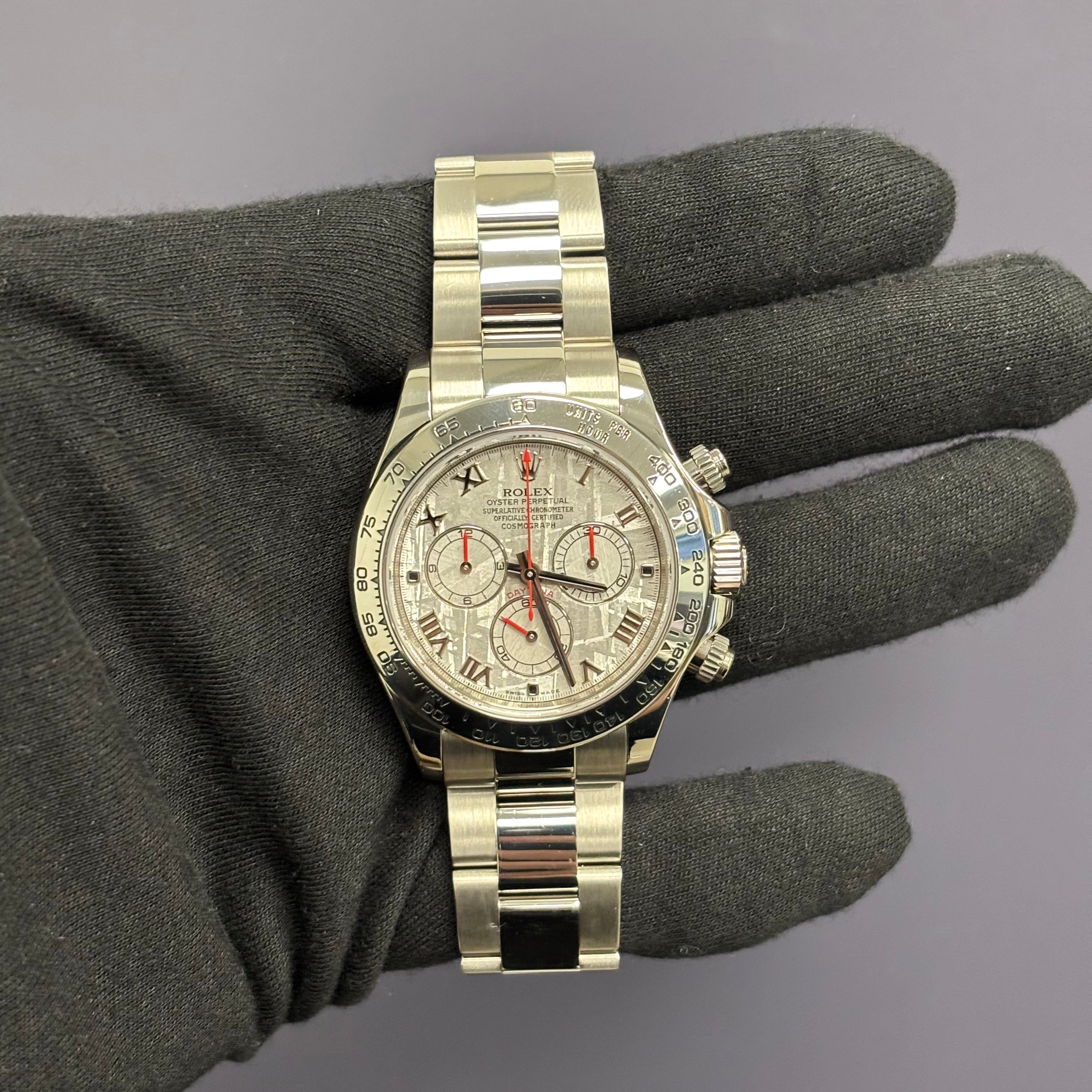 Rolex Daytona 40mm Meteorite Dial Watch Ref# 116509 - Happy Jewelers Fine Jewelry Lifetime Warranty
