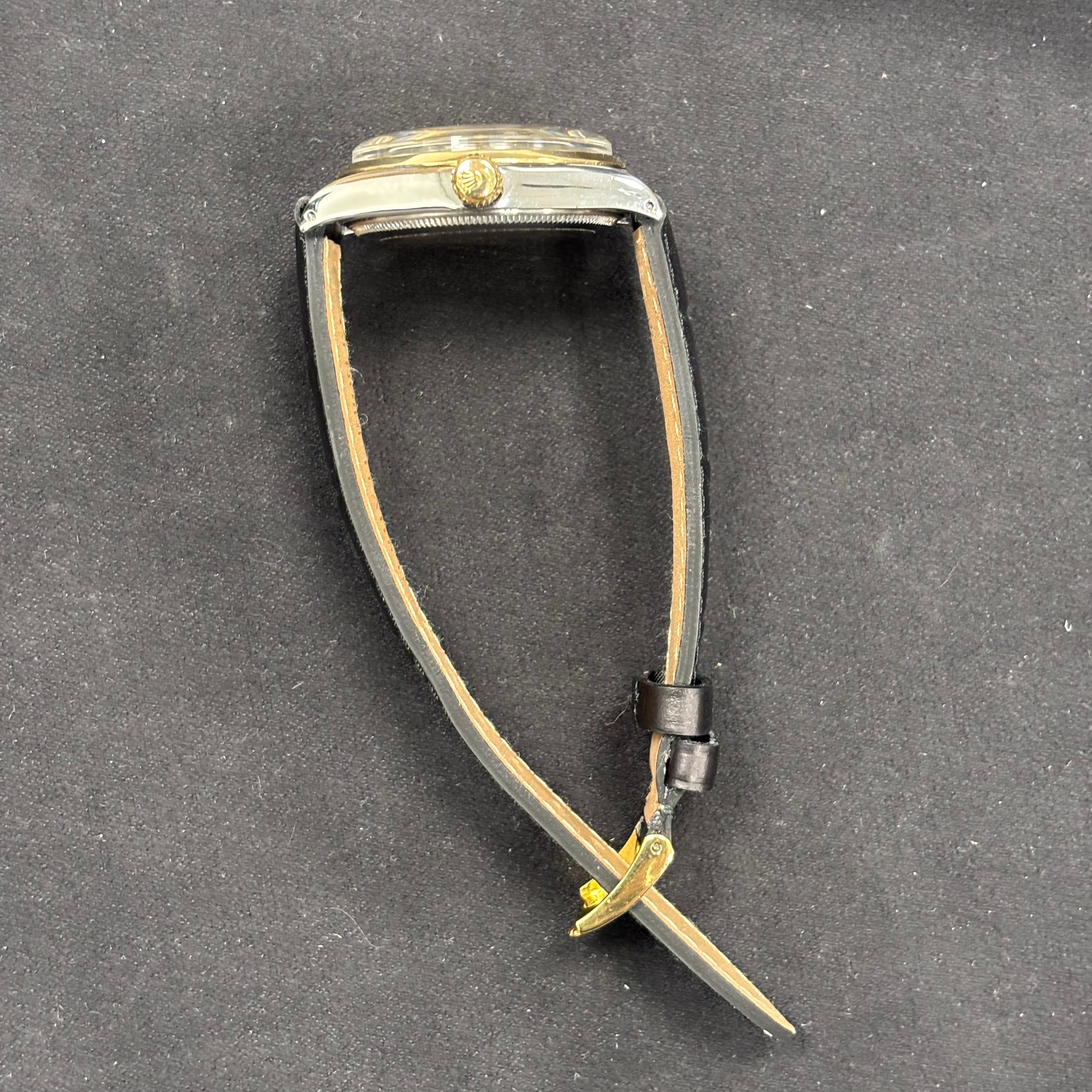 Rolex Oyster Perpetual 34mm Champagne Dial Watch Ref# 1002 - Happy Jewelers Fine Jewelry Lifetime Warranty