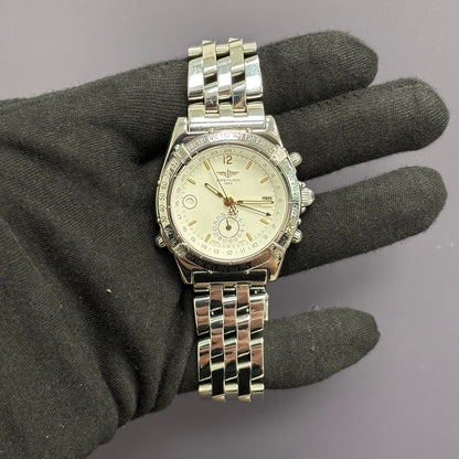 Breitling Windrider 39mm White Dial Watch Ref# A15507 - Happy Jewelers Fine Jewelry Lifetime Warranty