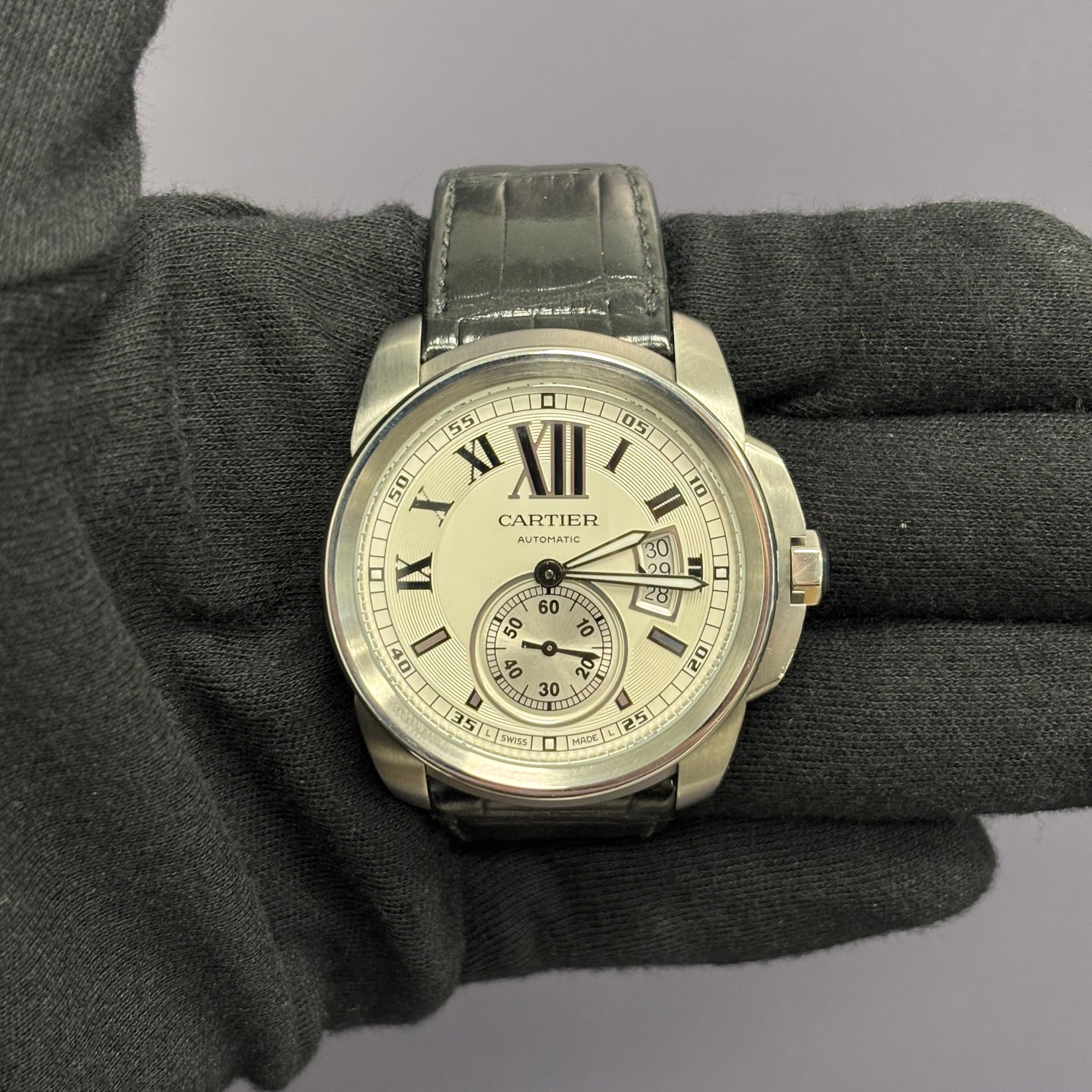 Cartier Calibre 42mm White Dial Watch Ref# W7100037 - Happy Jewelers Fine Jewelry Lifetime Warranty