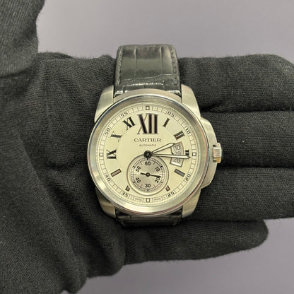Cartier Calibre 42mm White Dial Watch Ref# W7100037 - Happy Jewelers Fine Jewelry Lifetime Warranty