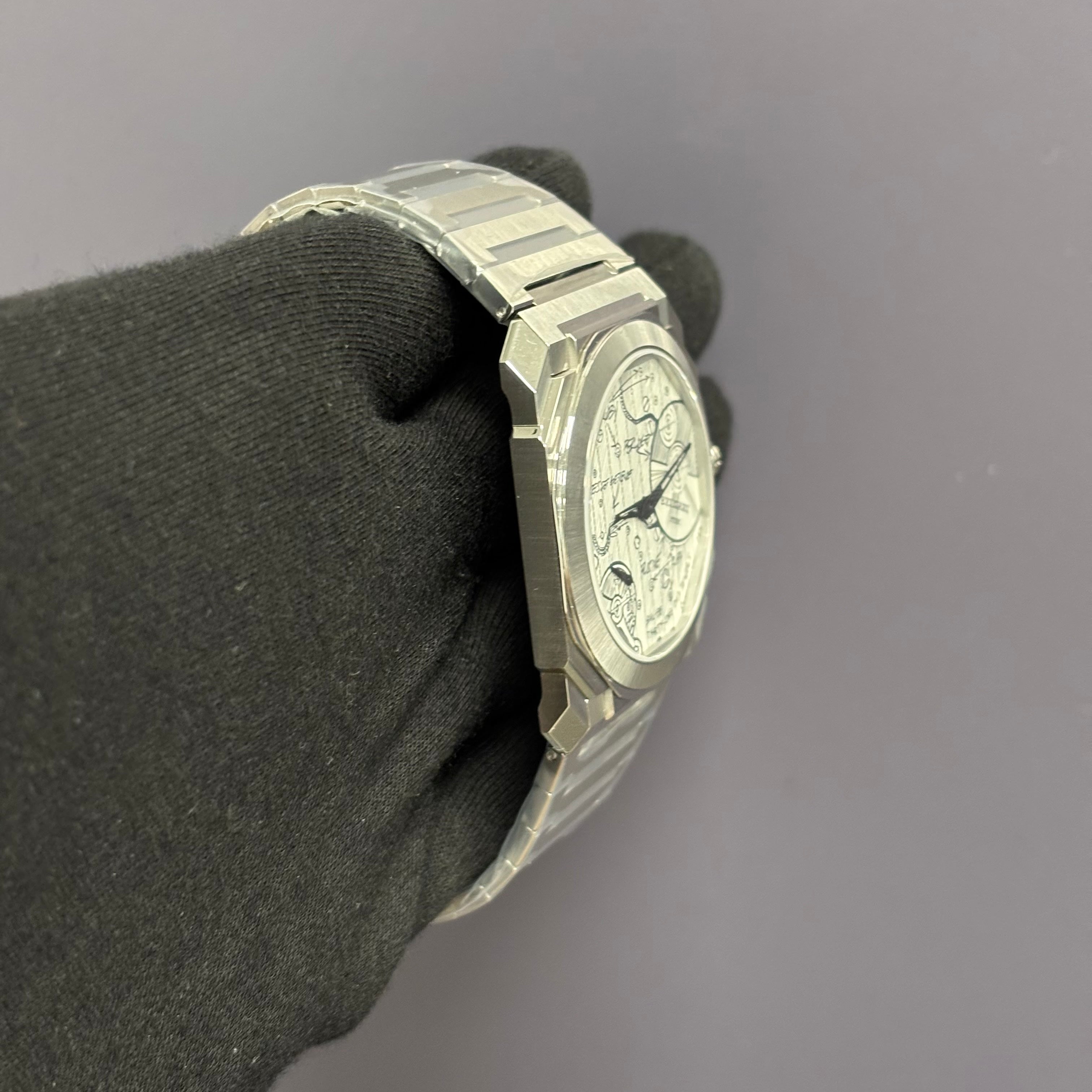 Bvlgari Octo 41mm White Dial Watch Ref# 104163 - Happy Jewelers Fine Jewelry Lifetime Warranty