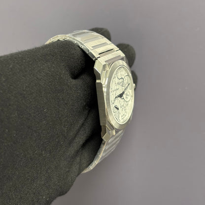 Bvlgari Octo 41mm White Dial Watch Ref# 104163 - Happy Jewelers Fine Jewelry Lifetime Warranty