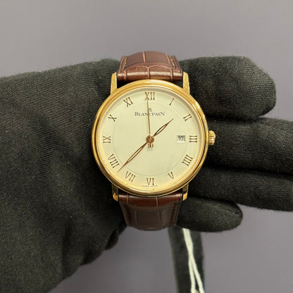 Blancpain Villeret 40mm White Dial Watch Ref# 6651-3642-55B - Happy Jewelers Fine Jewelry Lifetime Warranty