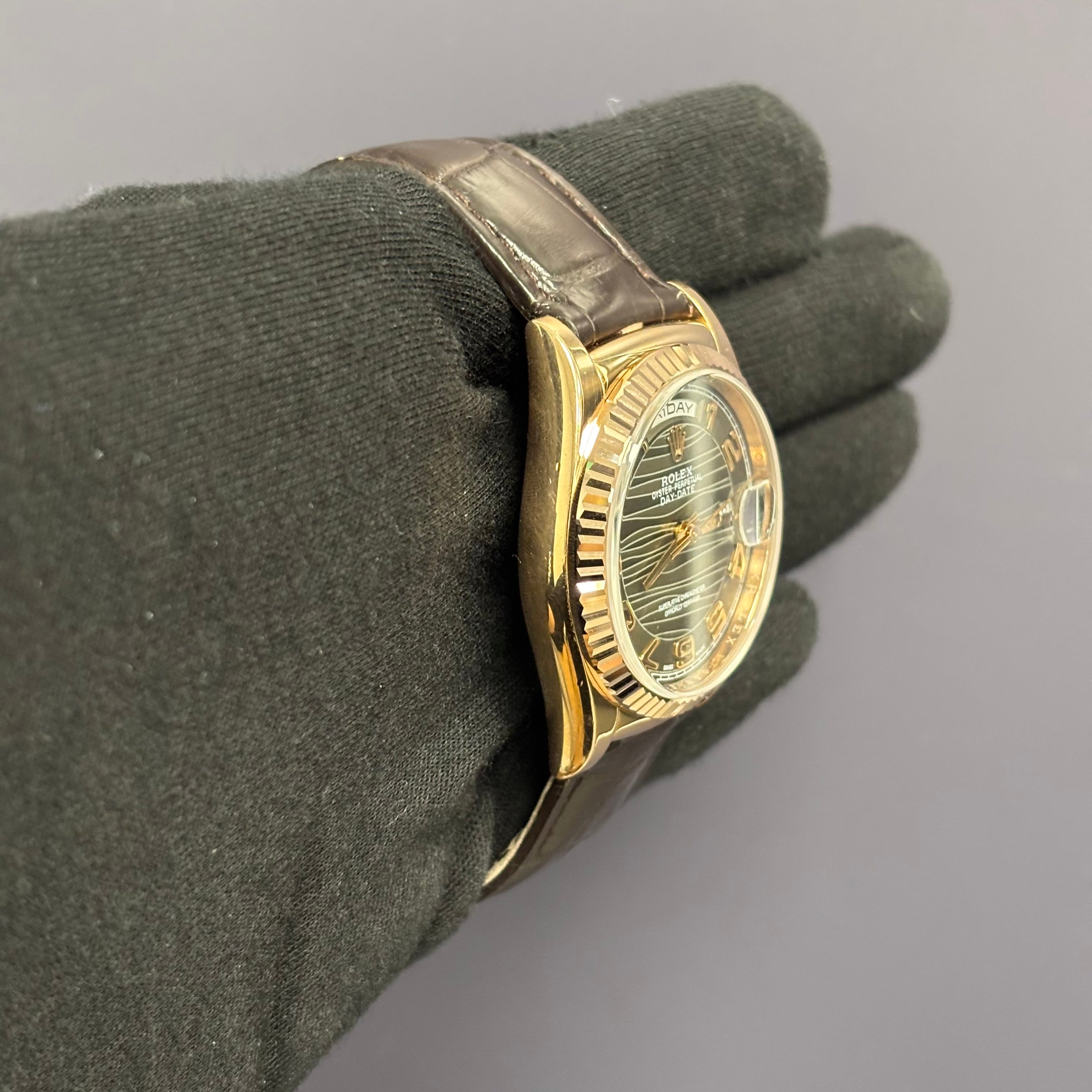 Rolex Day-Date 36mm Brown Dial Watch Ref# 118135 - Happy Jewelers Fine Jewelry Lifetime Warranty