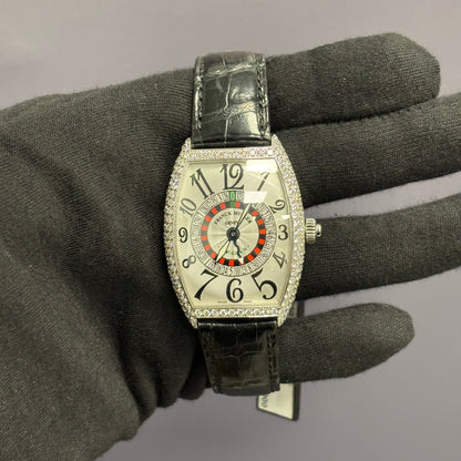 Franck Muller Cintree 34mm White Dial Watch Ref# 6850 VEGAS D - Happy Jewelers Fine Jewelry Lifetime Warranty