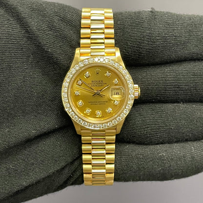 Rolex Datejust 26mm Champagne Watch Dial Watch Ref# 69178 - Happy Jewelers Fine Jewelry Lifetime Warranty