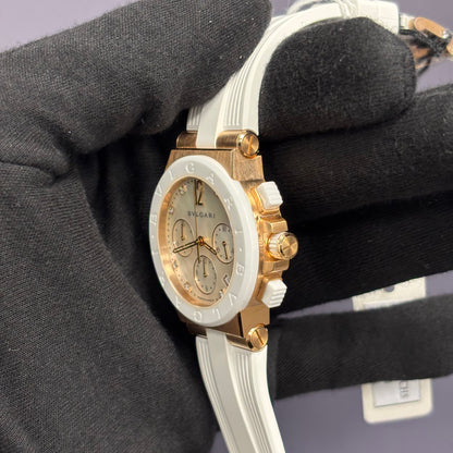 Bvlgari Diagona 37mm MOP Dial Watch Ref# 101994 - Happy Jewelers Fine Jewelry Lifetime Warranty