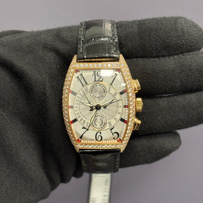 Franck Muller Cintree 34mm White Dial Watch Ref# 7850 CC B D - Happy Jewelers Fine Jewelry Lifetime Warranty