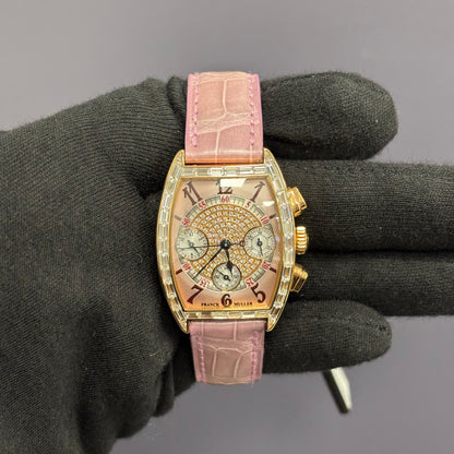 Franck Muller Cintree 30mm Pink Dial Watch Ref# 7501 CC BAG CD - Happy Jewelers Fine Jewelry Lifetime Warranty