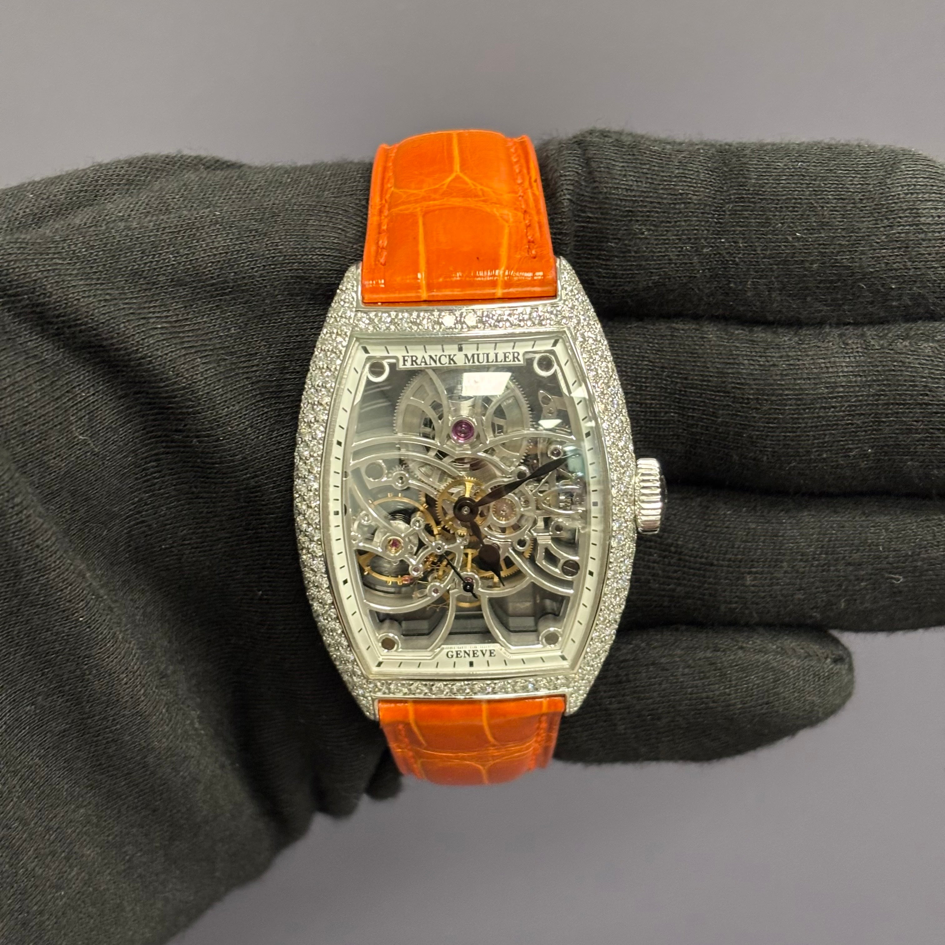 Franck Muller Cintree 34mm Skeleton Dial Watch Ref# 7880 B S6 SQT D - Happy Jewelers Fine Jewelry Lifetime Warranty