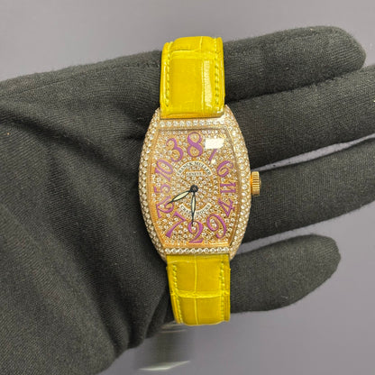 Franck Muller Cintree 32mm Pave Dial Watch Ref# 5850 CH D CD - Happy Jewelers Fine Jewelry Lifetime Warranty