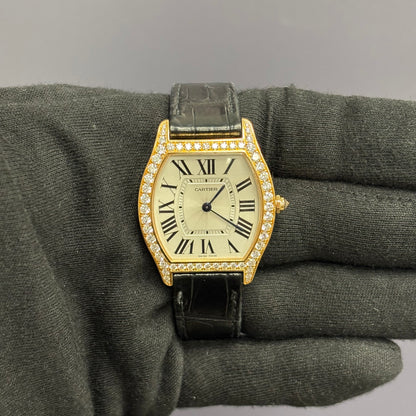 Cartier Tortue 39mm White Dial Watch Ref# WA501008 - Happy Jewelers Fine Jewelry Lifetime Warranty