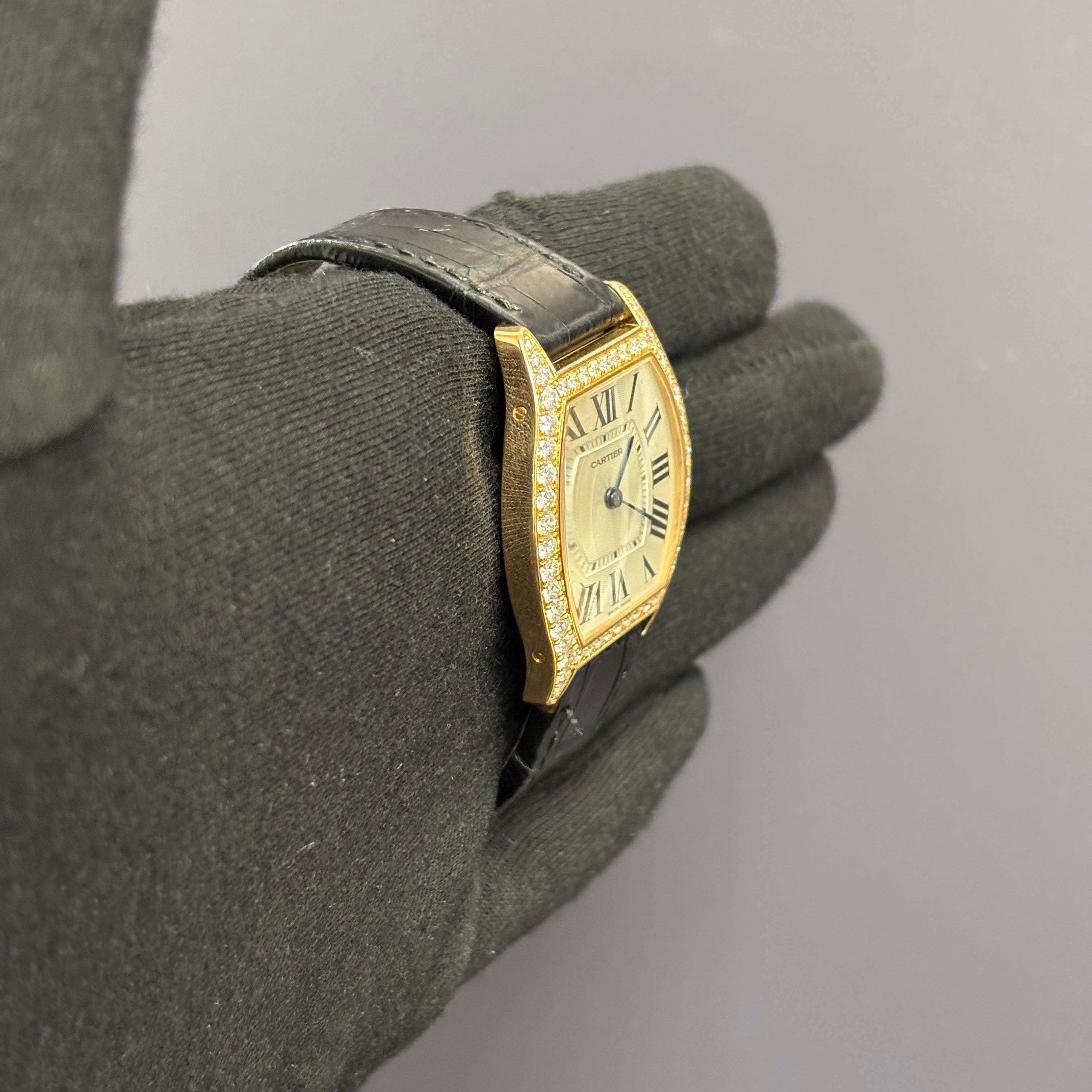 Cartier Tortue 39mm White Dial Watch Ref# WA501008 - Happy Jewelers Fine Jewelry Lifetime Warranty