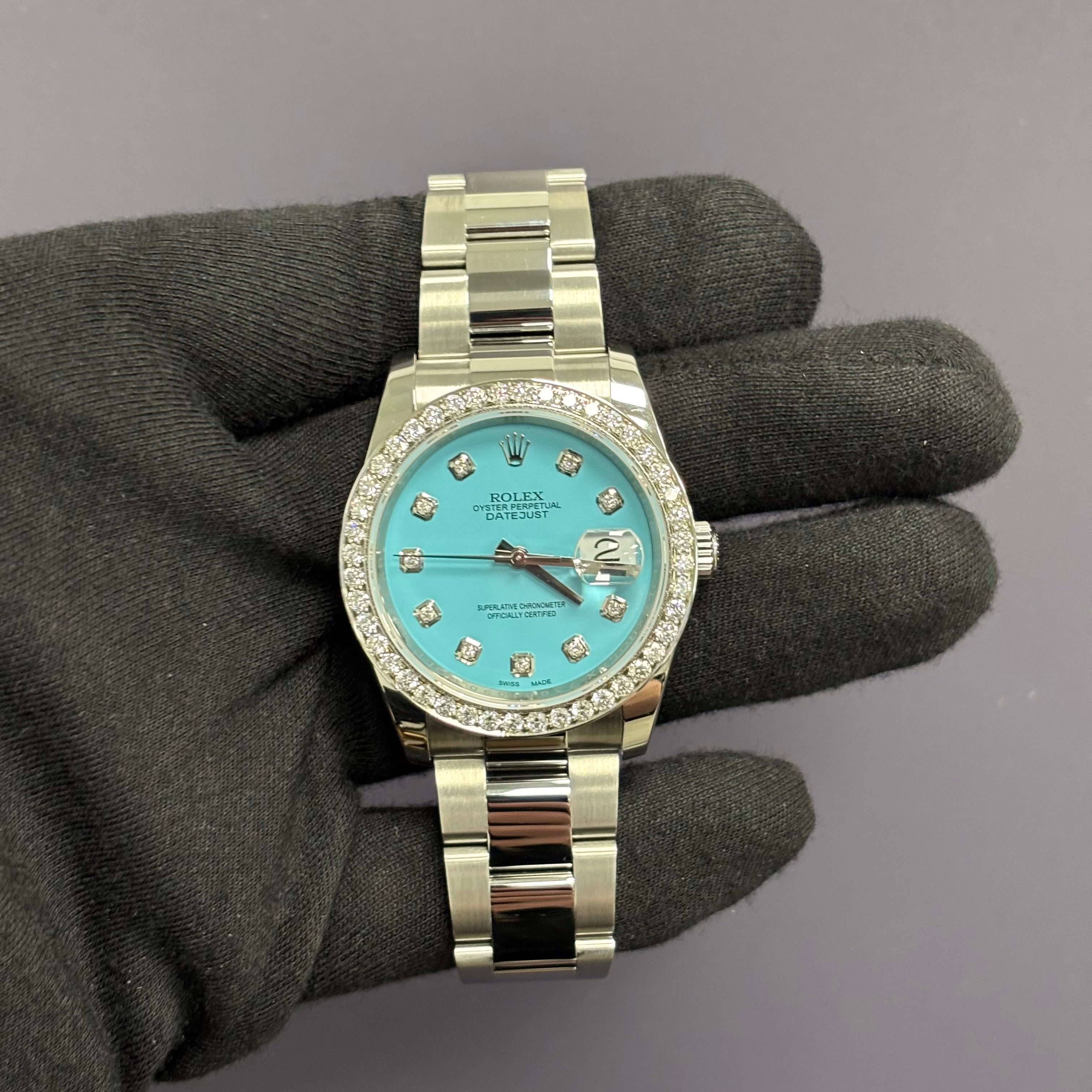 Rolex Datejust 36mm Tiffany Dial Watch Ref# 116200 - Happy Jewelers Fine Jewelry Lifetime Warranty