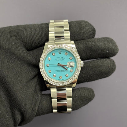 Rolex Datejust 36mm Tiffany Dial Watch Ref# 116200 - Happy Jewelers Fine Jewelry Lifetime Warranty