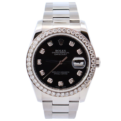 Rolex Datejust 36mm Black Dial Watch Ref# 116200 - Happy Jewelers Fine Jewelry Lifetime Warranty