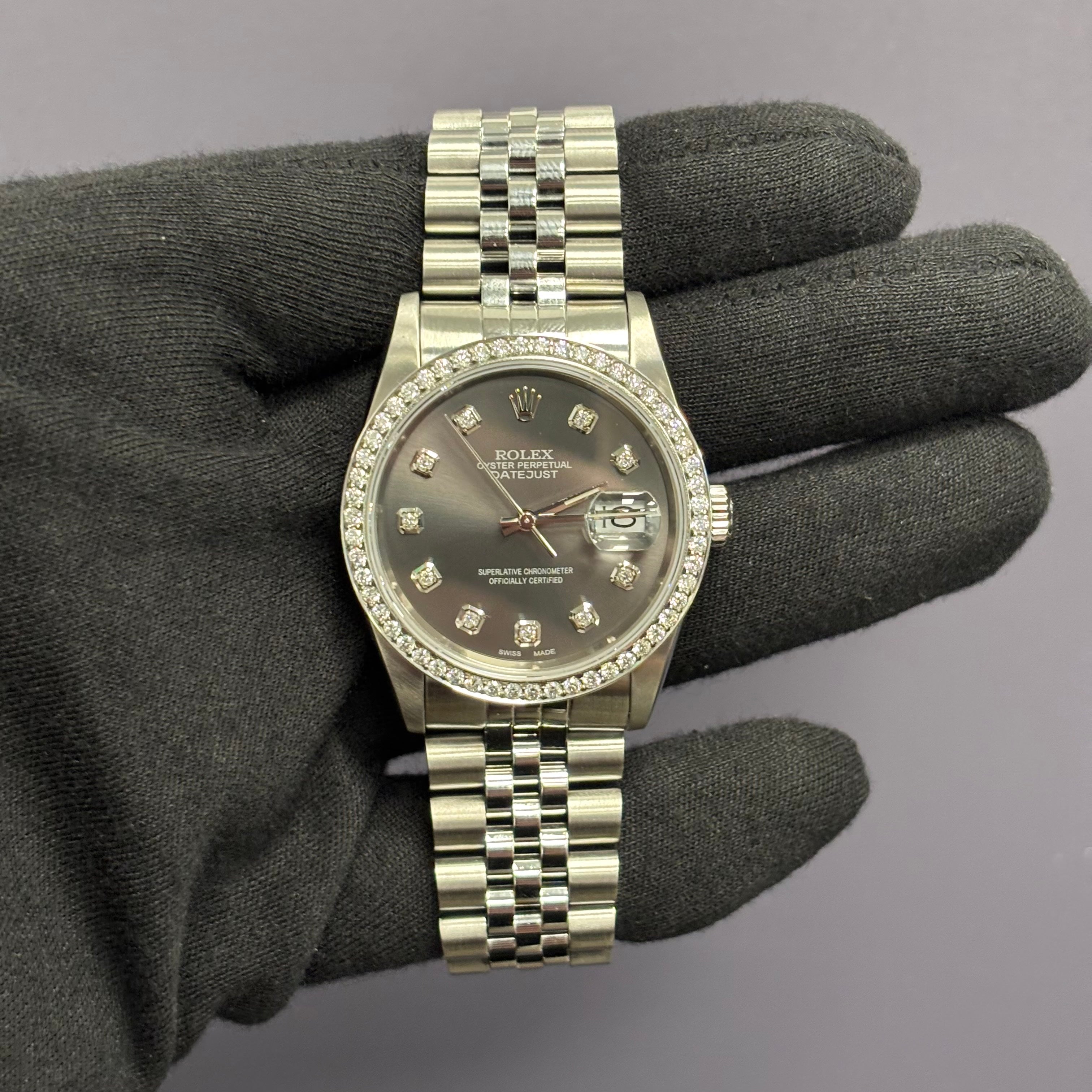 Rolex Datejust 36mm Rhodium Dial Watch Ref# 16220 - Happy Jewelers Fine Jewelry Lifetime Warranty