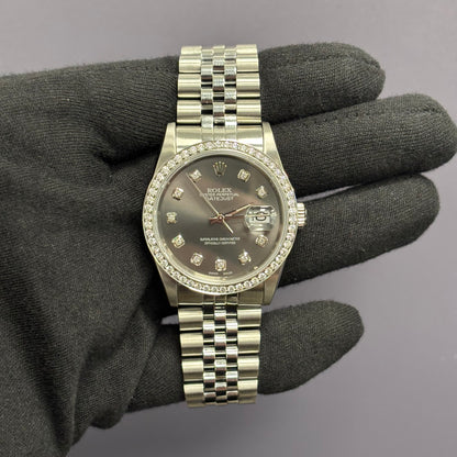 Rolex Datejust 36mm Rhodium Dial Watch Ref# 16220 - Happy Jewelers Fine Jewelry Lifetime Warranty