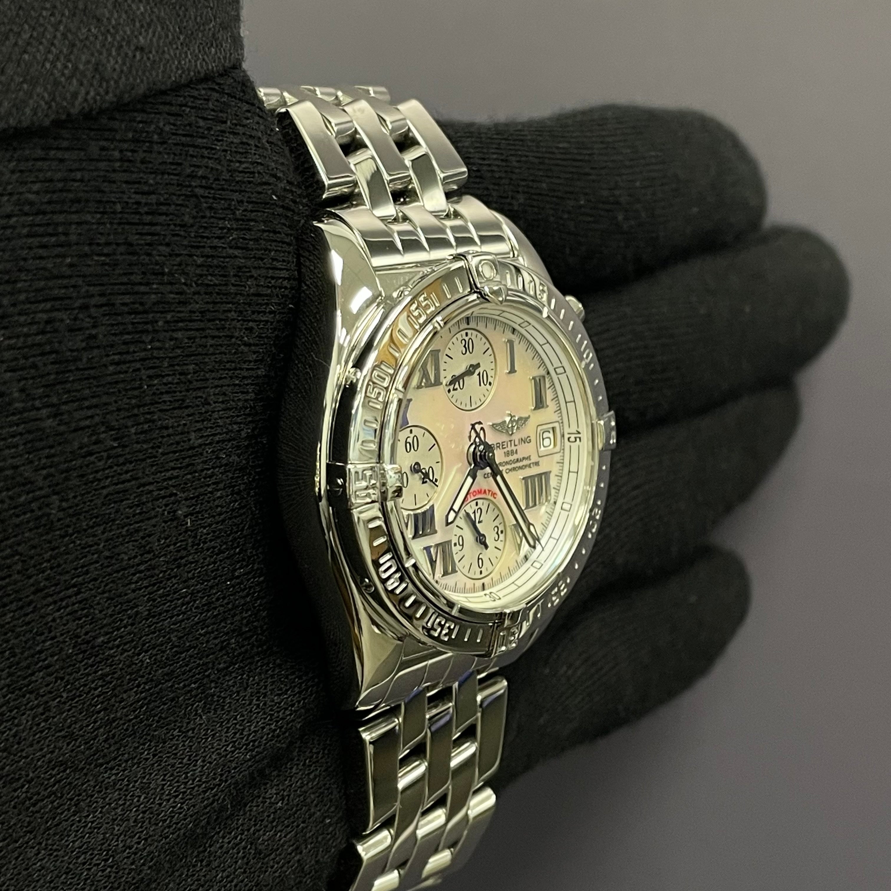 Breitling Cockpit 39mm MOP Dial Watch Ref# A13358 - Happy Jewelers Fine Jewelry Lifetime Warranty