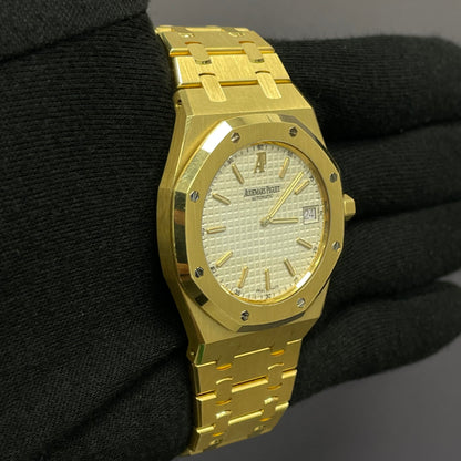 Audemars Piguet Royal Oak 39mm White Dial Watch Ref# 15202BA.OO.0944BA.01 - Happy Jewelers Fine Jewelry Lifetime Warranty