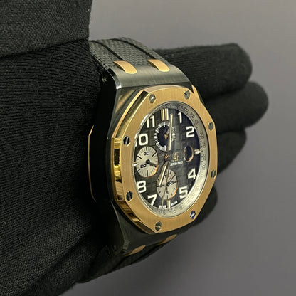 Audemars Piguet Royal Oak 44mm Grey Dial Watch Ref# 26405NR.OO.A002CA.01 - Happy Jewelers Fine Jewelry Lifetime Warranty